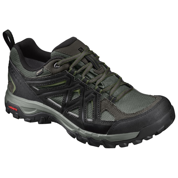 Salomon Singapore Mens Hiking Shoes - EVASION 2 GTX® Olive/Black | 47503-CLAN